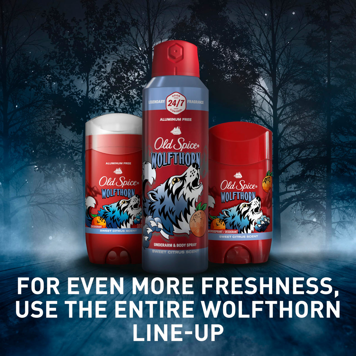 Old Spice Wolfthorn Antiperspirant with ingredients list