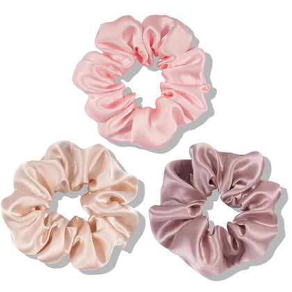 OLESILK 100% Mulberry Silk Scrunchies pack front view
