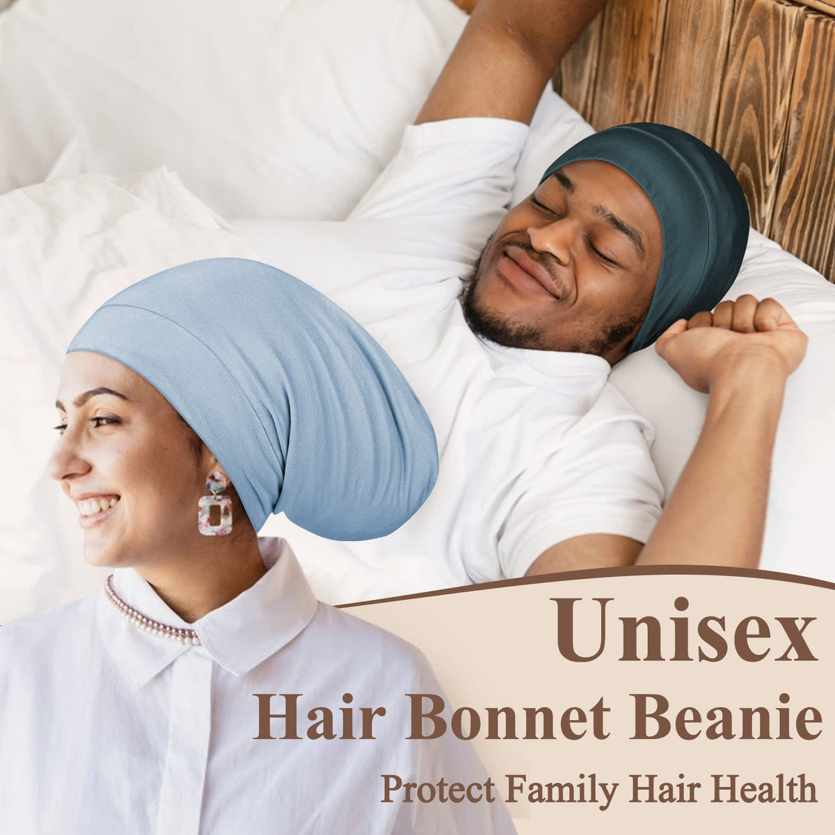 OLESILK silk bonnet displayed with hair care accessories