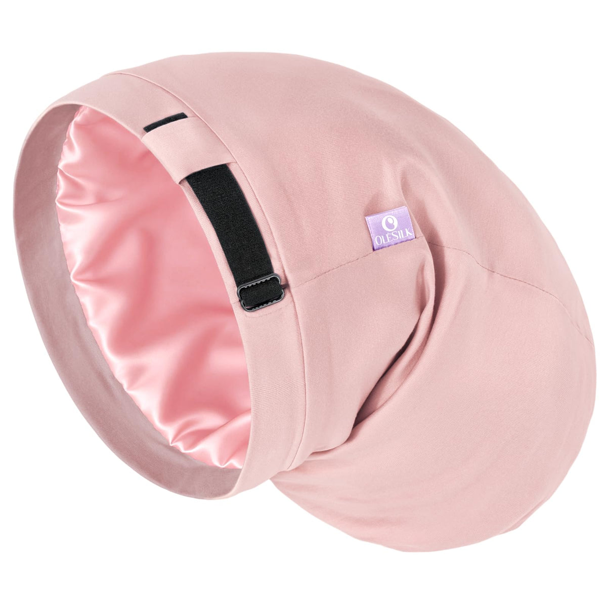OLESILK Silk Bonnet front view, extra large size for long hair