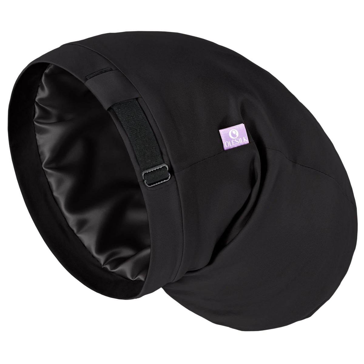 OLESILK Silk Bonnet front view in black