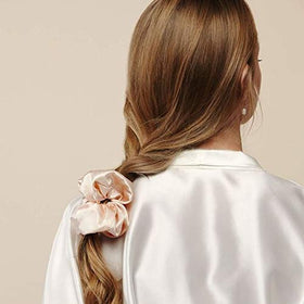 OLESILK silk scrunchies in a lifestyle setting