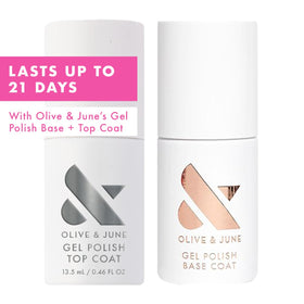 Olive & June Gel Base application on nails