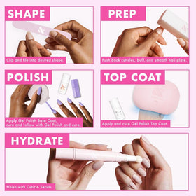 Olive & June gel base coat and top coat included in the set