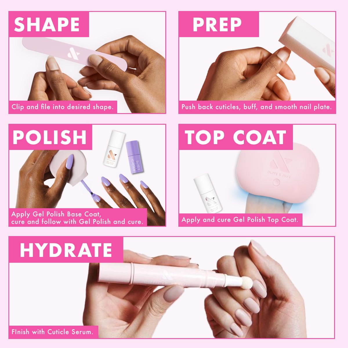 Olive & June Gel Base + Top Coat Duo packaging