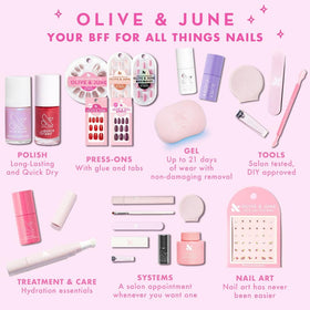Olive & June Gel Nail Polish Set packaging and contents