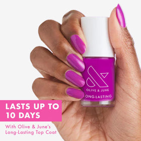 Olive & June Grape Soda nail polish swatch on nails