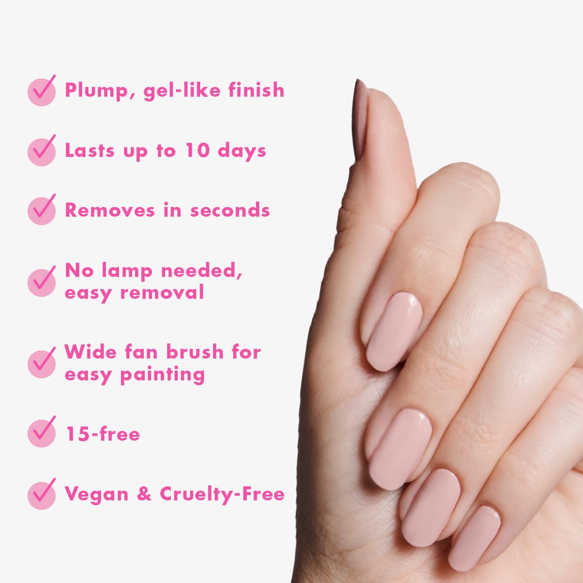 Olive & June Grateful & Kind bright pink nail polish