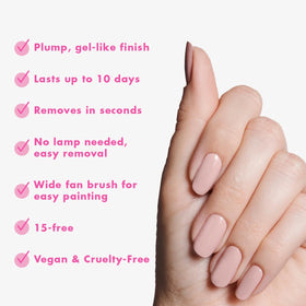 Olive & June Grateful & Kind bright pink nail polish
