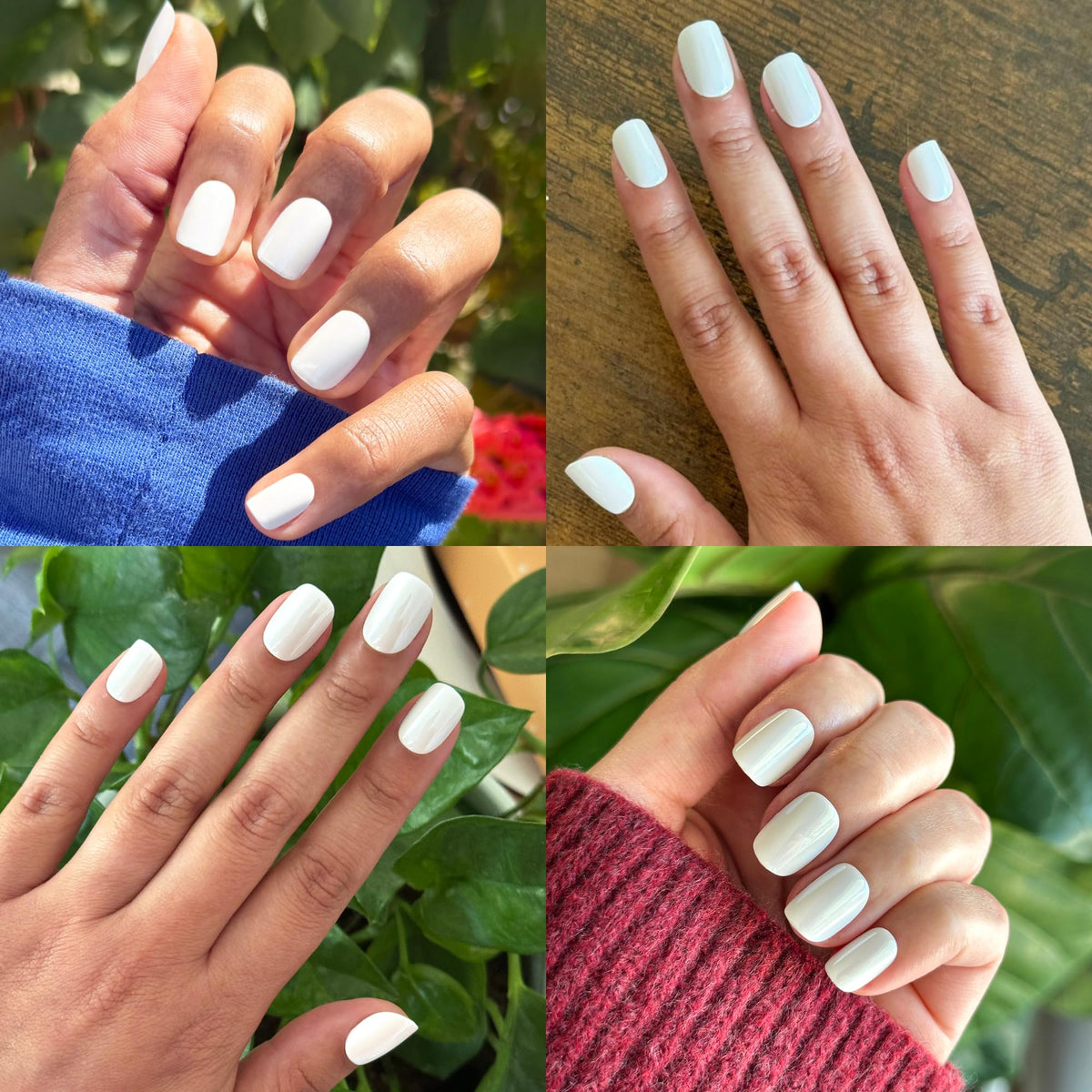 Olive & June Instant Mani nails applied on hands