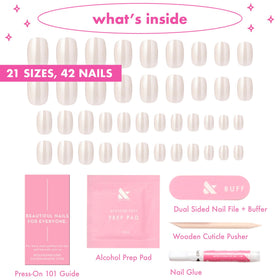 Olive & June Instant Mani nails with non-toxic glue and prep pad