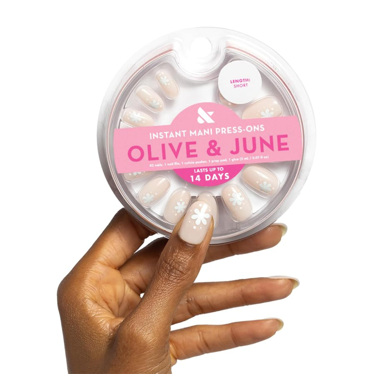 Olive & June Instant Mani Press-On Nails Daisy Dance front view