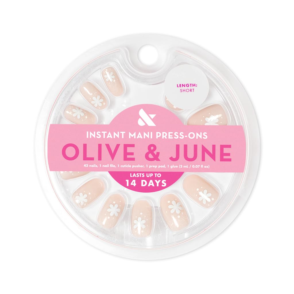 Olive & June Instant Mani Press-On Nails Daisy Dance packaging