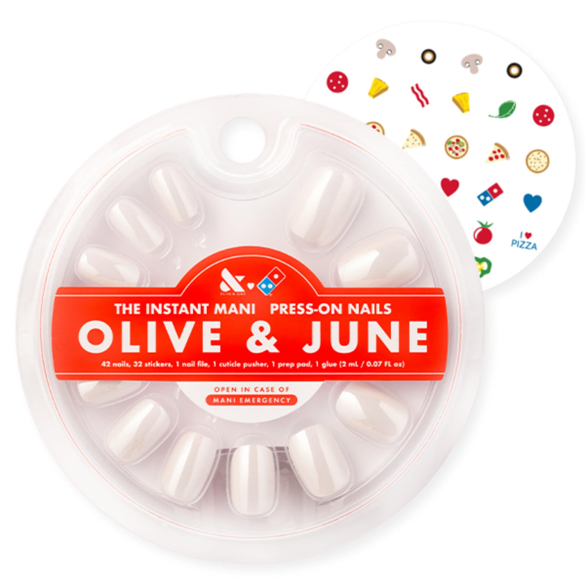Olive & June Instant Mani Press-On Nails Extra Cheese Please packaging