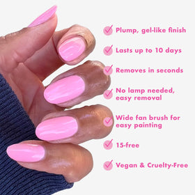 Olive & June Long Lasting Nail Polish Saltwater Taffy with Long-Lasting Top Coat