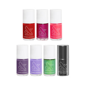 Olive & June Long Lasting Nail Polish Set with 6 shades front view