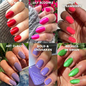 Olive & June Long Lasting Top Coat bottle in the set