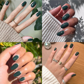 Olive & June nail polish on nails with glossy finish