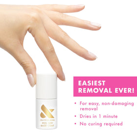 Olive & June Peel Off Base Coat application process