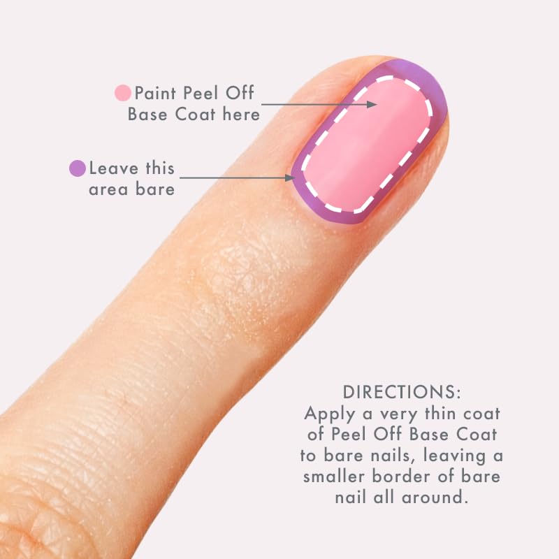 Olive & June Peel Off Base Coat on nails