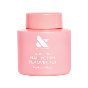 Olive & June Polish Remover Pot front view with sponge lid