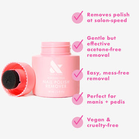 Olive & June Polish Remover Pot open with sponge visible
