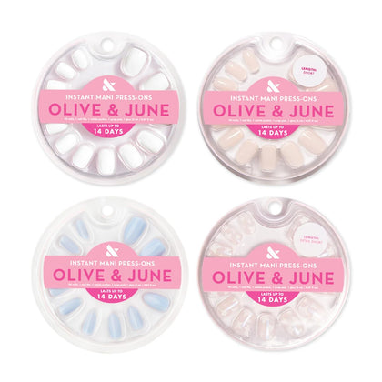Olive & June Press-On Nails Kit front view with four styles