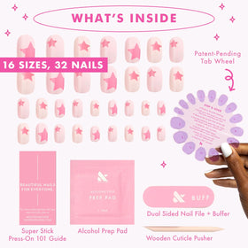 Olive & June Super Stick Press-On Nails in a lifestyle setting