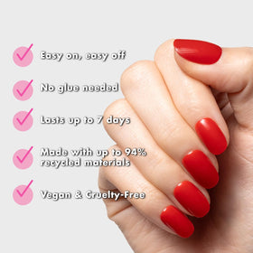 Olive & June Super Stick Press-On Nails Lollipop with included accessories