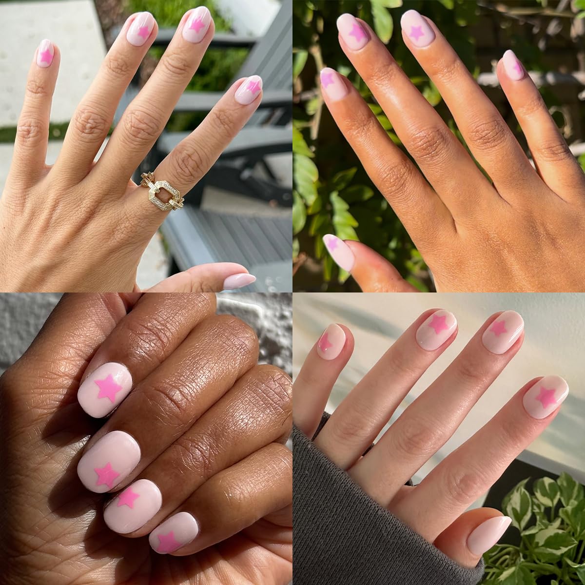 Olive & June Super Stick Press-On Nails on a hand