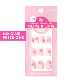 Olive & June Super Stick Press-On Nails Pink Star Party packaging