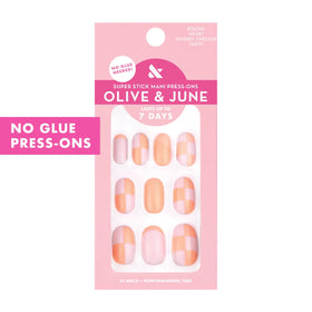 Olive & June Super Stick Press-On Nails Sherbert Checker Party packaging