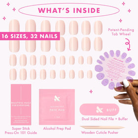 Olive & June Super Stick Press-On Nails Tutu cuticle pusher