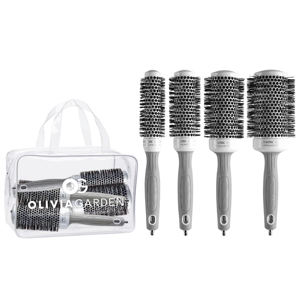 Olivia Garden Ceramic + Ion Round Thermal Hair Brush front view