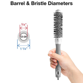Olivia Garden Ceramic + Ion Round Thermal Hair Brush side view
