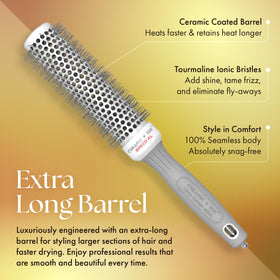 Olivia Garden Ceramic + Ion Speed XL Round Hair Brush with retractable sectioning pick