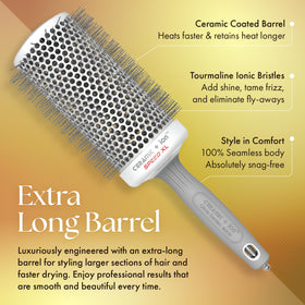 Olivia Garden Ceramic + Ion Speed XL Thermal Hair Brush close-up of bristles