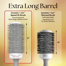 Olivia Garden Ceramic + Ion Speed XL Thermal Hair Brush showing barrel