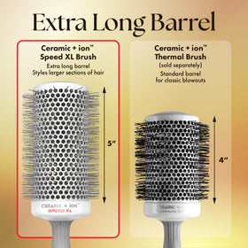 Olivia Garden Ceramic + Ion Speed XL Thermal Hair Brush with retractable sectioning pick