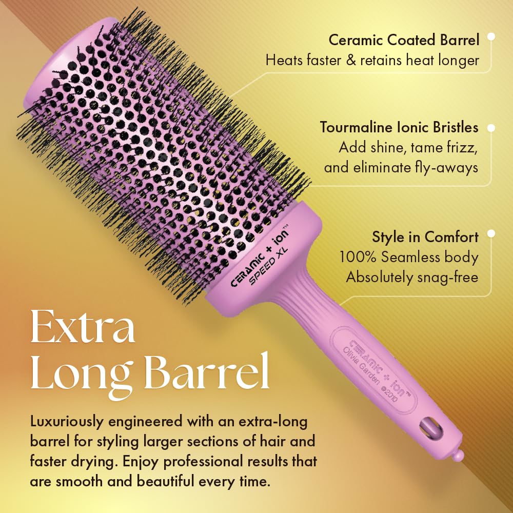 Olivia Garden Ceramic + Ion Speed XL Thermal Hair Brush with sectioning pick