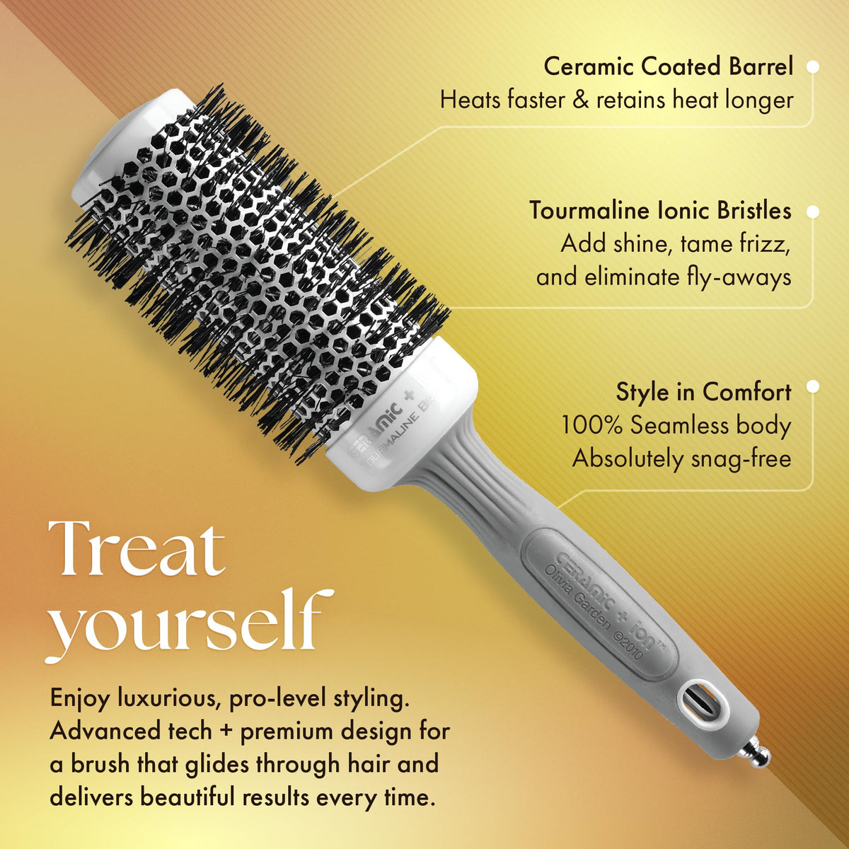 Olivia Garden hair brush with vented design