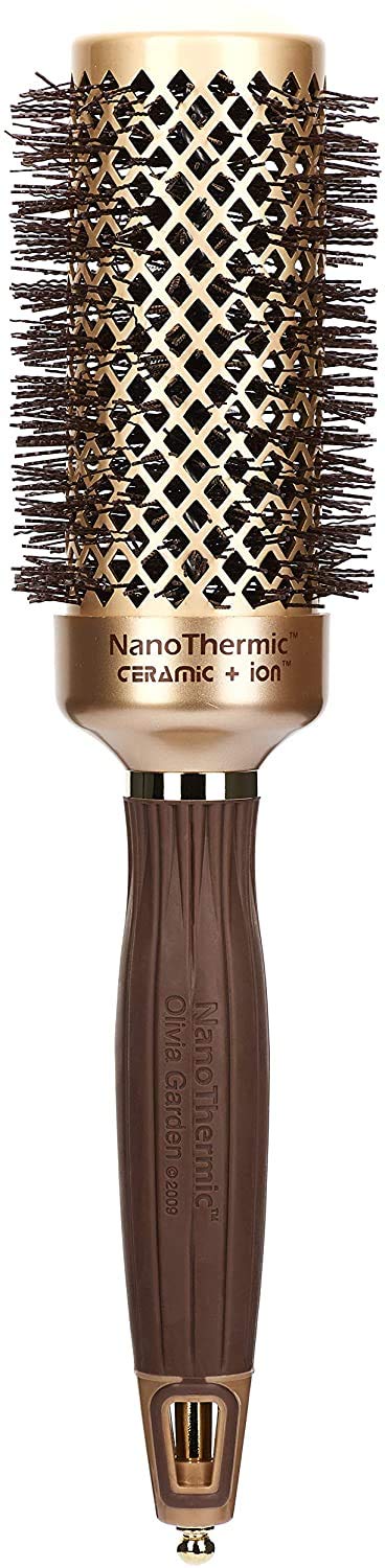 Olivia Garden NanoThermic Round Brush front view with ceramic barrel