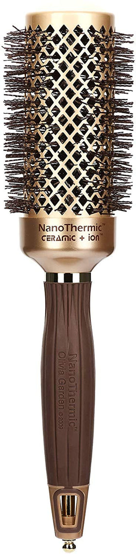 Olivia Garden NanoThermic Round Brush front view with ceramic barrel