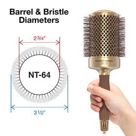 Olivia Garden NanoThermic Round Brush NT-64 side view