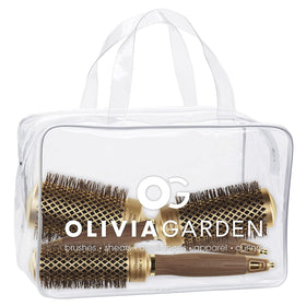 Olivia Garden NanoThermic Round Brush Set with three barrel sizes