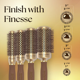 Olivia Garden NanoThermic round brush showing ergonomic handle
