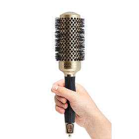 Olivia Garden NanoThermic Round Brush showing turbo barrel and bristles