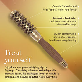 Olivia Garden NanoThermic Round Brush with ergonomic handle