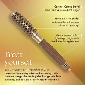 Olivia Garden NanoThermic Round Brush with sectioning pick