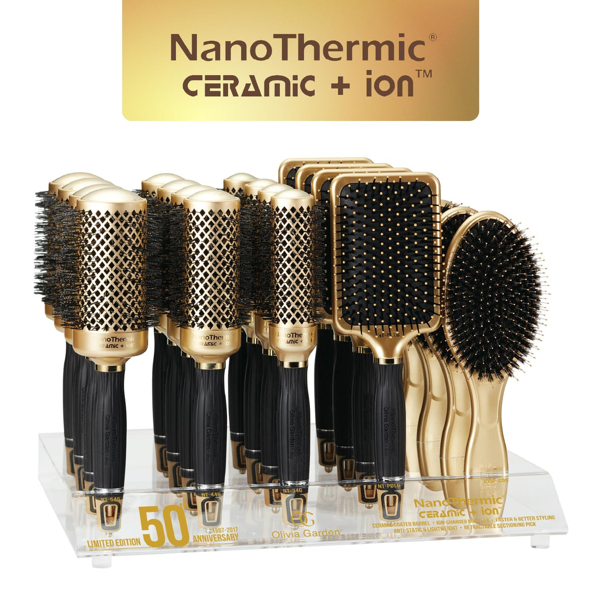 Olivia Garden NanoThermic Round Brush with styled hair results